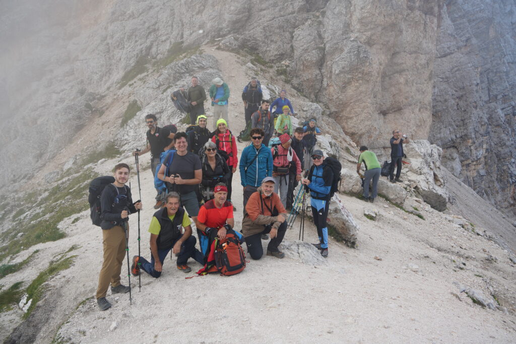 Foto di gruppo alla forcella d'Arcia